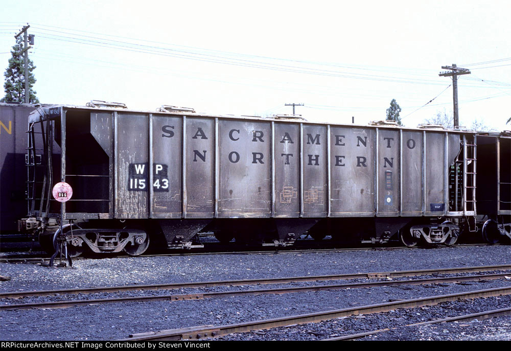 Ex Sacramento Northern covered hopper WP #11543